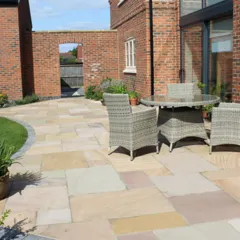 Natural Paving Classicstone Natural Sandstone Paving, 290 x 290mm - Harvest