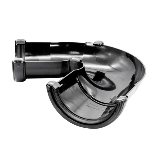 Floplast RA3B 112mm Black Round Downpipe Adjustable Angle