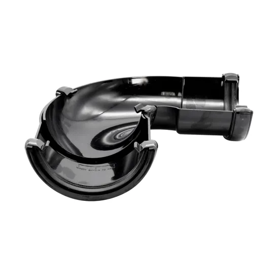 Floplast RA3B 112mm Black Round Downpipe Adjustable Angle