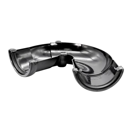 Floplast RA3B 112mm Black Round Downpipe Adjustable Angle