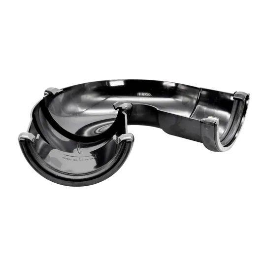 Floplast RA3B 112mm Black Round Downpipe Adjustable Angle