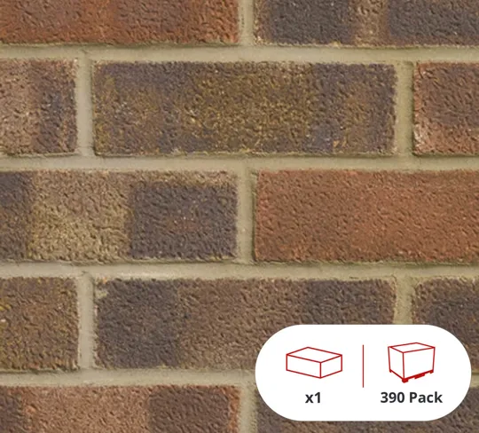 LBC Dark Multi Sandfaced 65mm Brick (390 Per Pack)