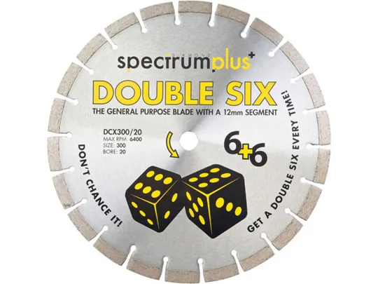 Spectrum DCX Plus Double Six GP 350mm x 20mm Diamond Blade