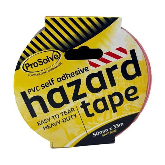Prosolve PVC Builders Tape Red/White 50mm x 33m