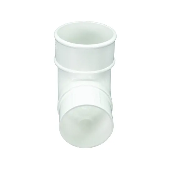 Floplast RB1W 68mm White Round Downpipe 90� Bend