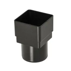 Floplast RDS2B Square / Round Black Downpipe Adaptor