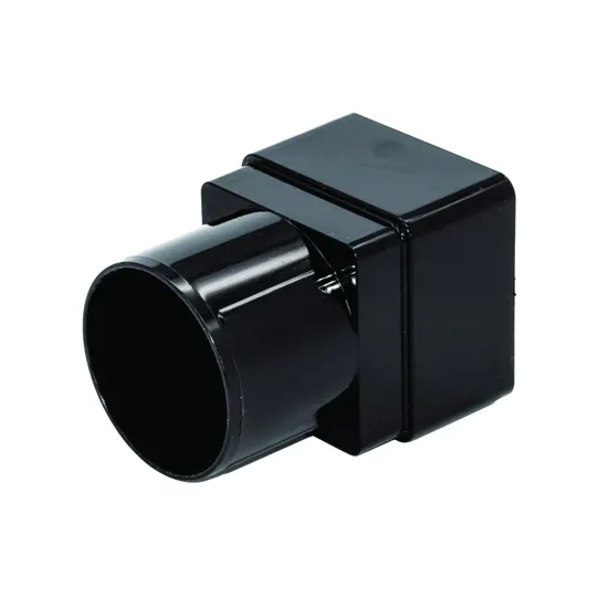 Floplast RDS2B Square / Round Black Downpipe Adaptor