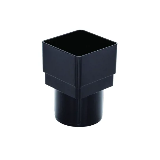 Floplast RDS2B Square / Round Black Downpipe Adaptor