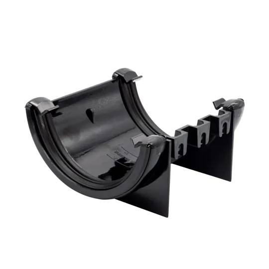 Floplast RU1B 112mm Black Half Round Gutter Union Bracket