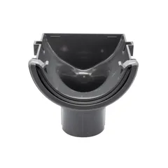 Floplast RO2AG 112mm Anthracite Grey Half Round Gutter Stop End Outlet