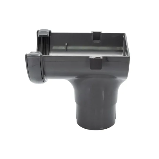 Floplast RO2AG 112mm Anthracite Grey Half Round Gutter Stop End Outlet