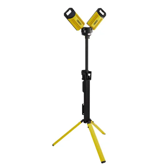 Draper 13885 230V LED Rechargeable Tripod Site Light, 50W, 5000 Lumens
