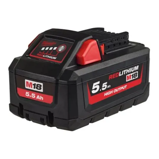 Milwaukee M18HB5 18V 5.5Ah RedLithium-Ion High Output Battery