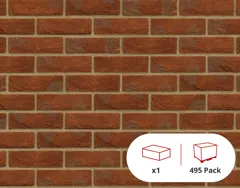 Forterra Ecostock Oakthorpe Red Multi Stock Thrown Facing Brick, 65mm