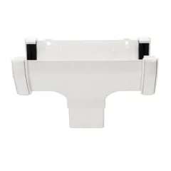 FloPlast ROS1W 114mm White Square Running Gutter Outlet