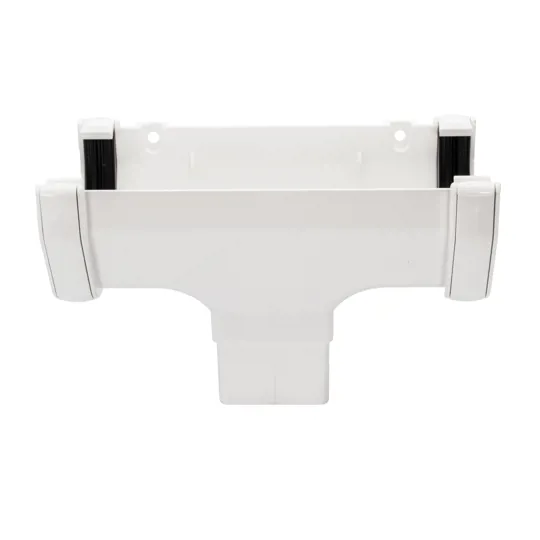 Floplast ROS1W 114mm White Square Running Gutter Outlet