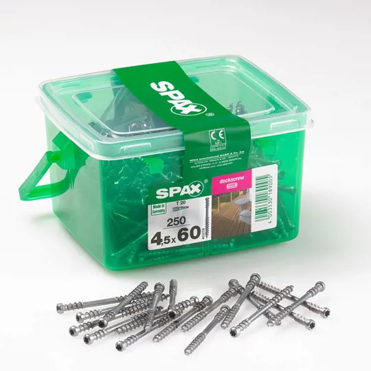 Spax Wirox C4 Decking Screws Tub of 250