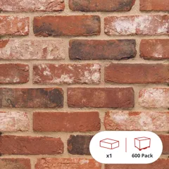 Wienerberger Whitby Red Multi Rustica Facing Brick, 65mm