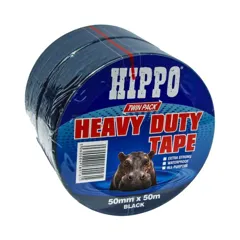 Hippo H18001 Heavy Dury Tape, 50m, Black