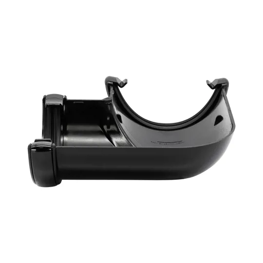 Floplast RA1B 112mm Black Half Round Gutter  90� Angle