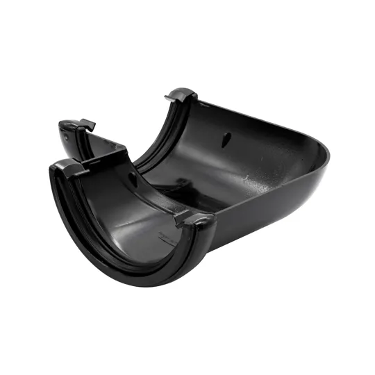 Floplast RA1B 112mm Black Half Round Gutter  90� Angle