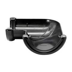 FloPlast RA1B 112mm Black Half Round Gutter 90° Angle