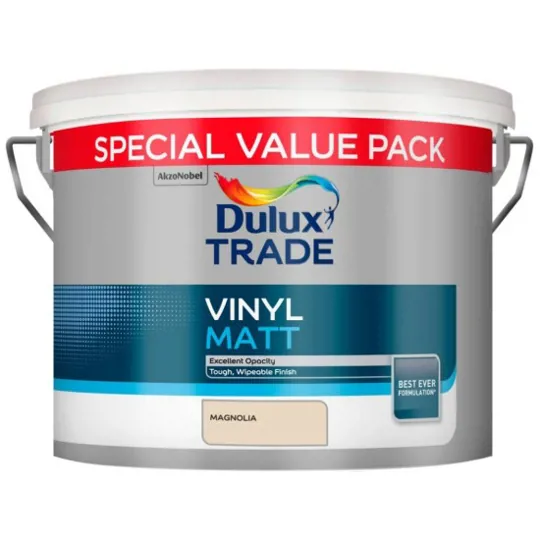 Dulux 5243741 Trade Vinyl Matt Magnolia 7.5L