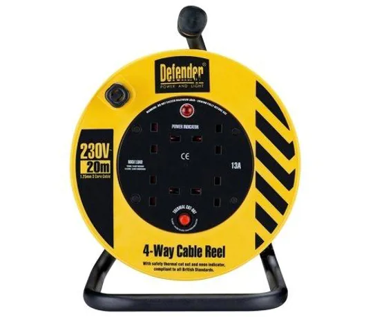 Defender E86465 20mtr Cable Reel 240v
