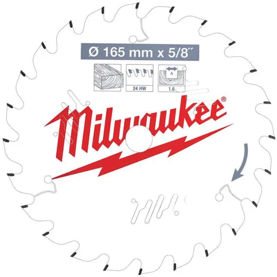 Milwaukee 4932471311 165 x 15.8mm x 24t Saw Blade