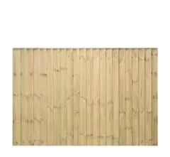 Grange Standard Feather Edge Fence Panel SFEP4G, Green 1.2m (6ft x 4ft)