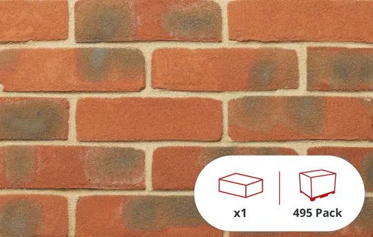 Michelmersh Hampshire Stock Light Multi 65mm Brick (495 Per Pack)