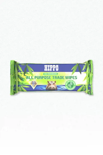 Tembe H18727 Hippo All Purpose Large Bamboo Wipes 80 Pack