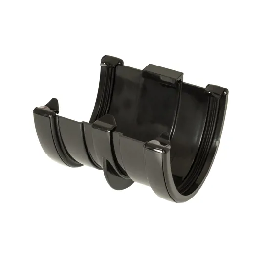 Floplast RUH2BL Hi-Cap Black Floating Gutter Union + Bracket
