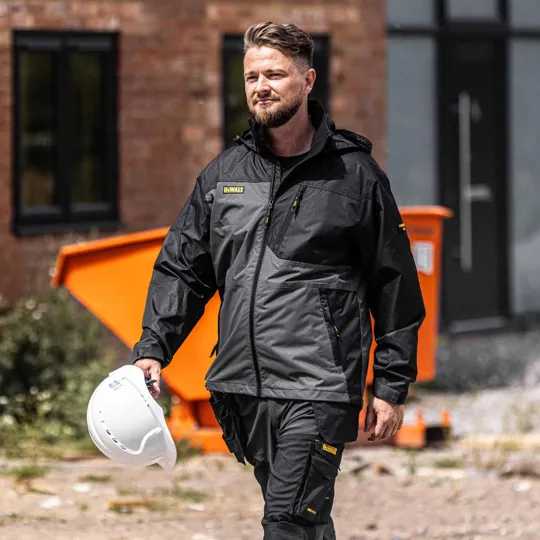 DeWalt Southampton Waterproof Jacket Black/Grey, Size L