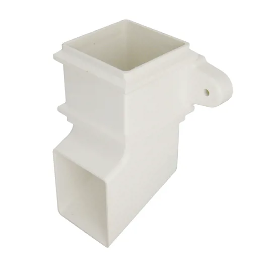 Floplast RBS4W 65mm White Square Downpipe Shoe + Fixing Lugs