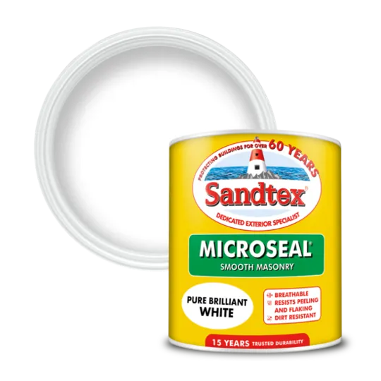 Sandtex Microseal Smooth Masonry Paint PBW 12L