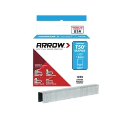 Arrow ARRT5012S T50 12mm Staples, Box of 1250
