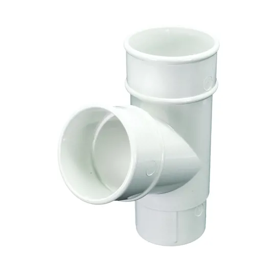 Floplast RY1W 68mm White Round Downpipe 112� Branch