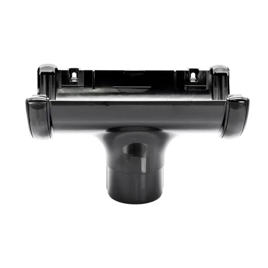 Floplast RO1B 112mm Black Half Round Running Outlet