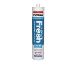 Soudal Low Mod Acetoxy Sanitary Sealant Clear 290ml