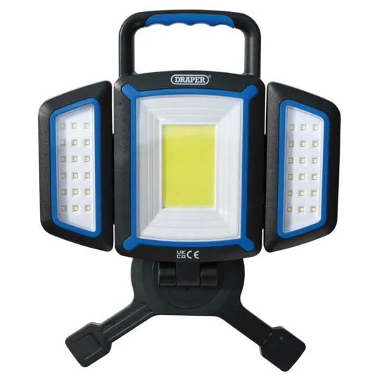 Draper 23848 COB SMD Rechargeable Work Light and Powerbank, 18W, 2000 Lumens, USB-C Cable Supplied