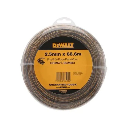 DeWalt DT20652 Strimmer Line 2.5mm 68.6m Roll for DCM571/573