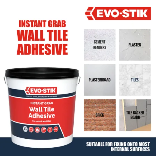 Evode Showerproof Non-Slip Wall Tile Adhesive 10ltr