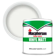 Macpherson Trade Vinyl Matt Emulsion Brilliant White, 2.5L