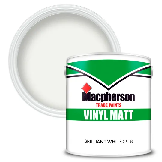 Macpherson Trade Vinyl Matt Emulsion Brill White 2.5L