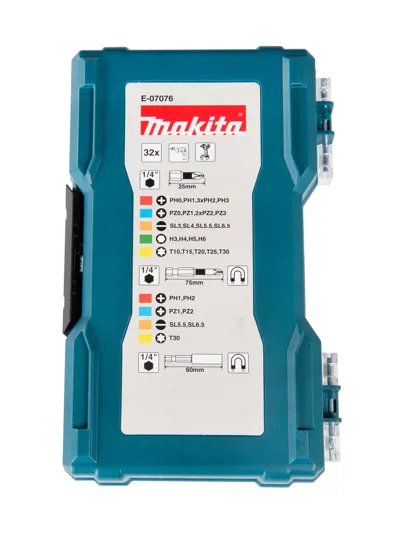 Makita E-07076 Screwdriver Bit Set 32pc