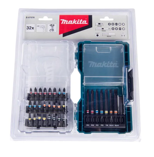 Makita E-07076 Screwdriver Bit Set 32pc