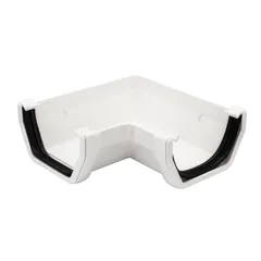 FloPlast RAS1W 114mm White Square 90° Gutter Angle