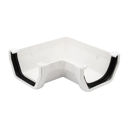Floplast RAS1W 114mm White Square 90� Gutter Angle