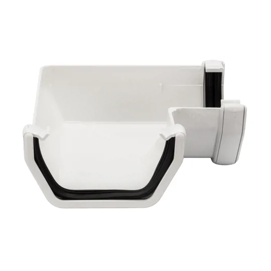 Floplast RAS1W 114mm White Square 90� Gutter Angle